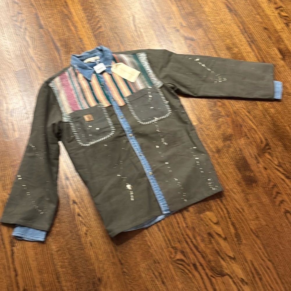 Free People Tricia Fix Carhartt Mixed Jacket - Picture 4 of 8